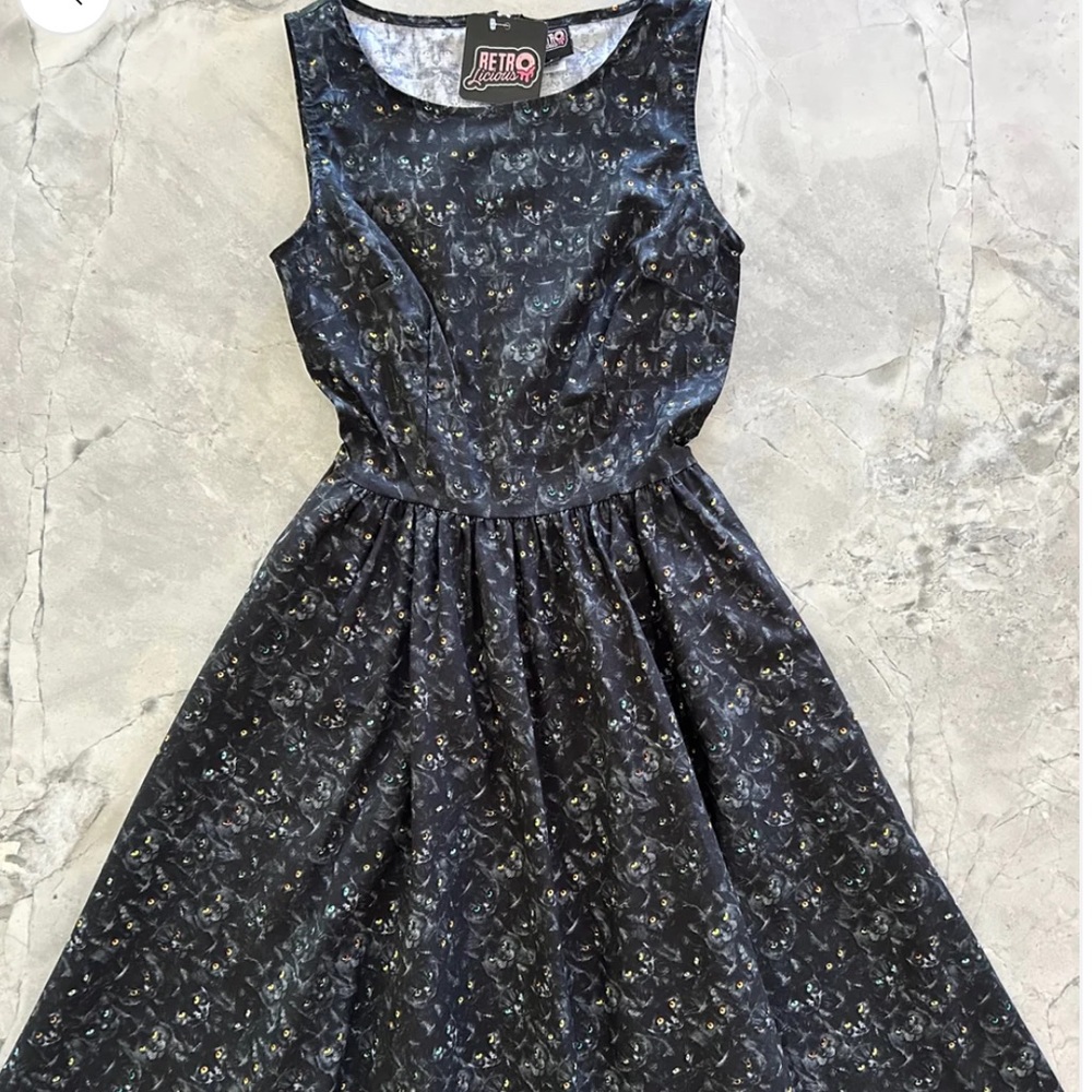 Psspsspsspsss black cat dress